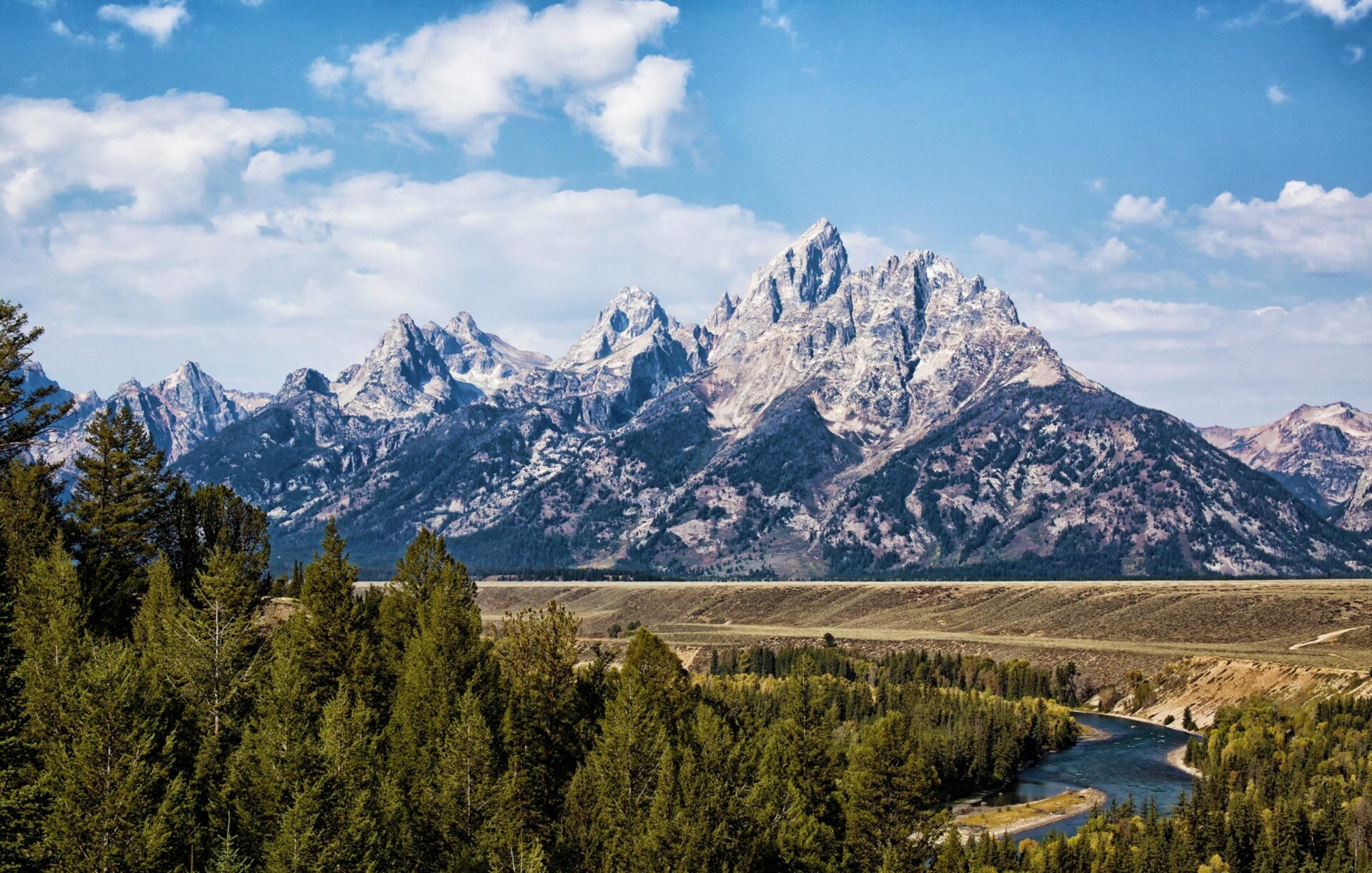 Grand Teton National Park From Snake River Overlook