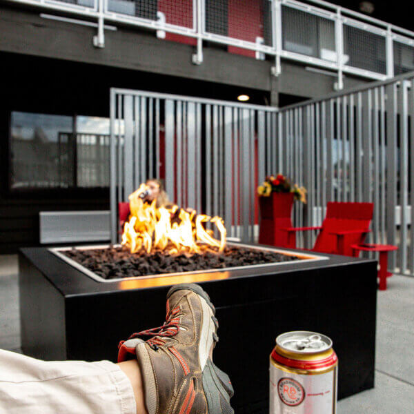 Unwinding at the Mountain Modern Jackson Hole Hotel Fire Pits