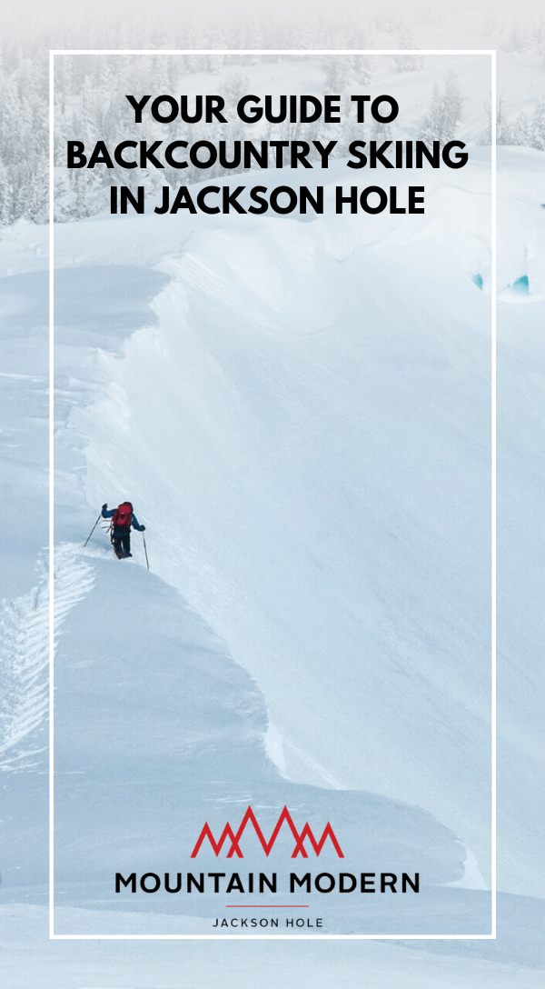Man Backcountry Skiing in Jackson Hole