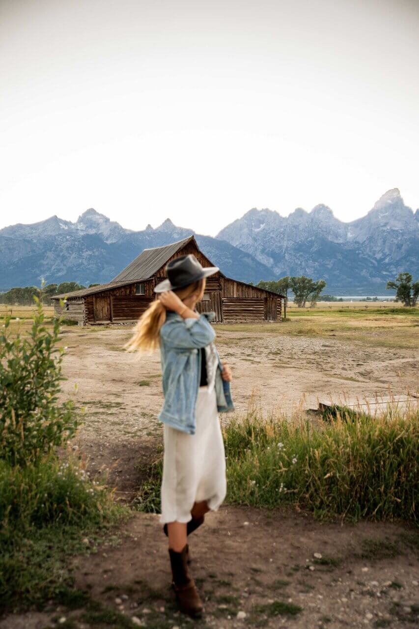 Woman-in-front-of-Moulton-Barn